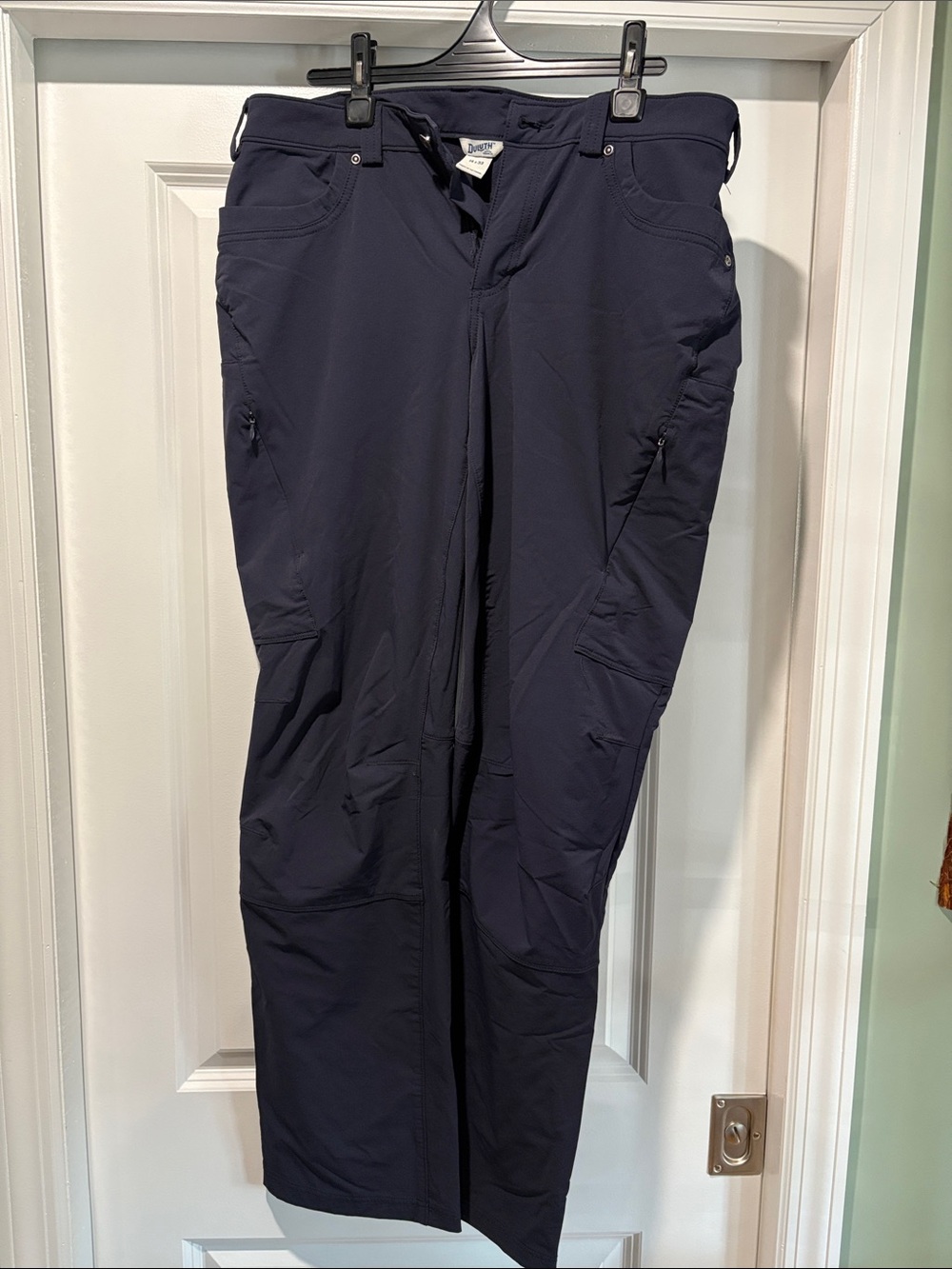Duluth Trading Co Women’s Navy Boot Cut Flexpedition Utility Pants